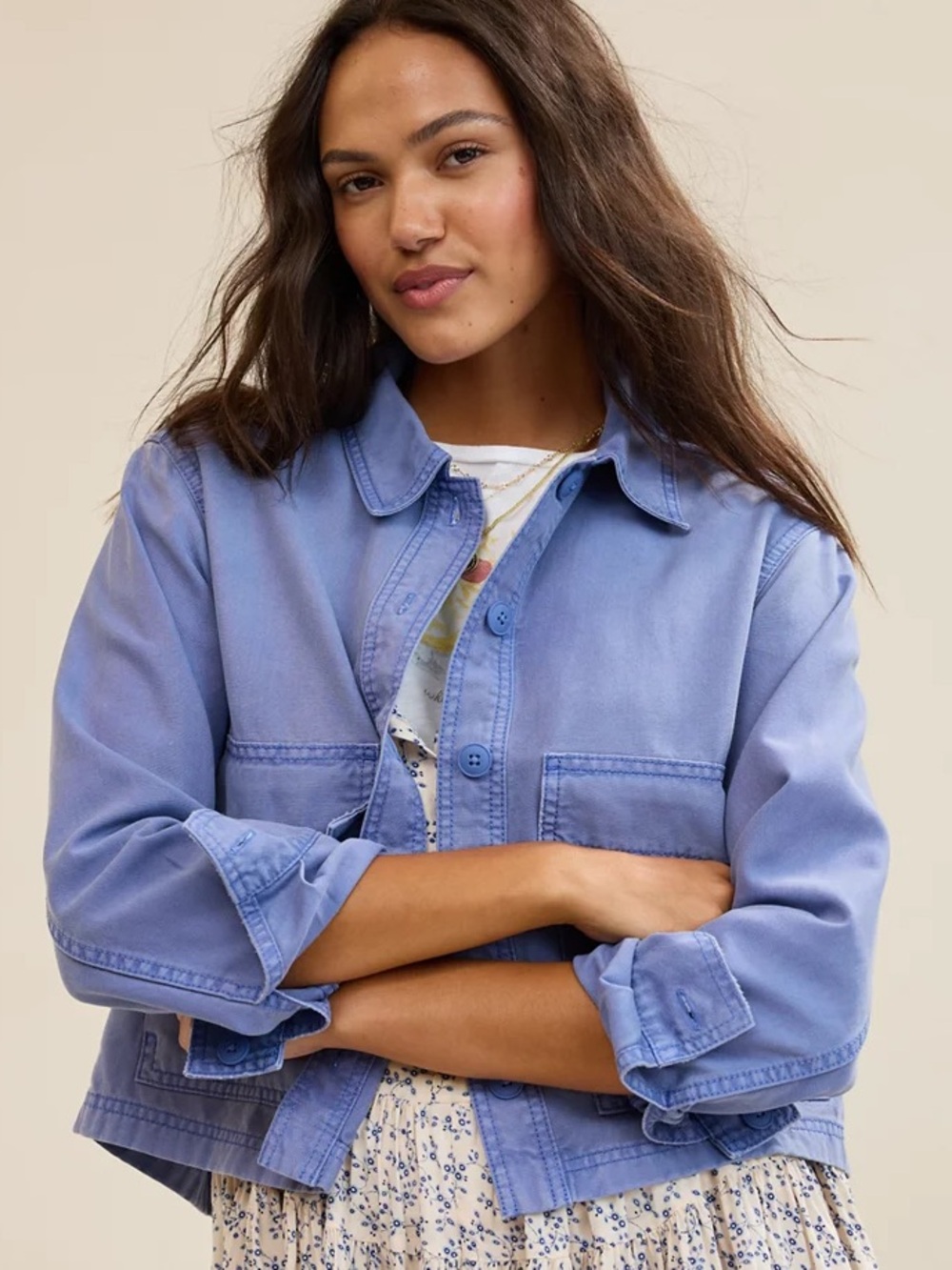 NWT Aerie | L | Cropped Chore Jacket